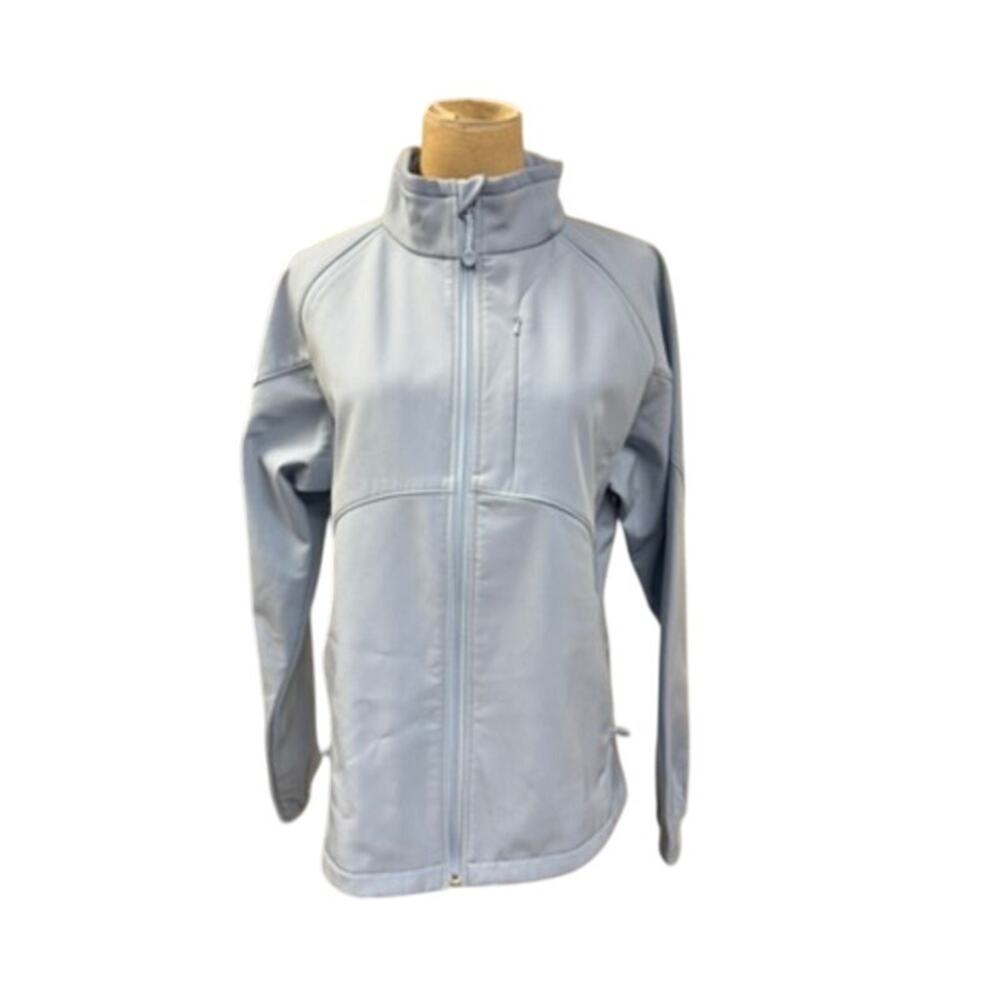 "BLACK DIAMOND" Baby Blue‎ Full Zip Fleece Jacket SZ L Women's Water Resistant